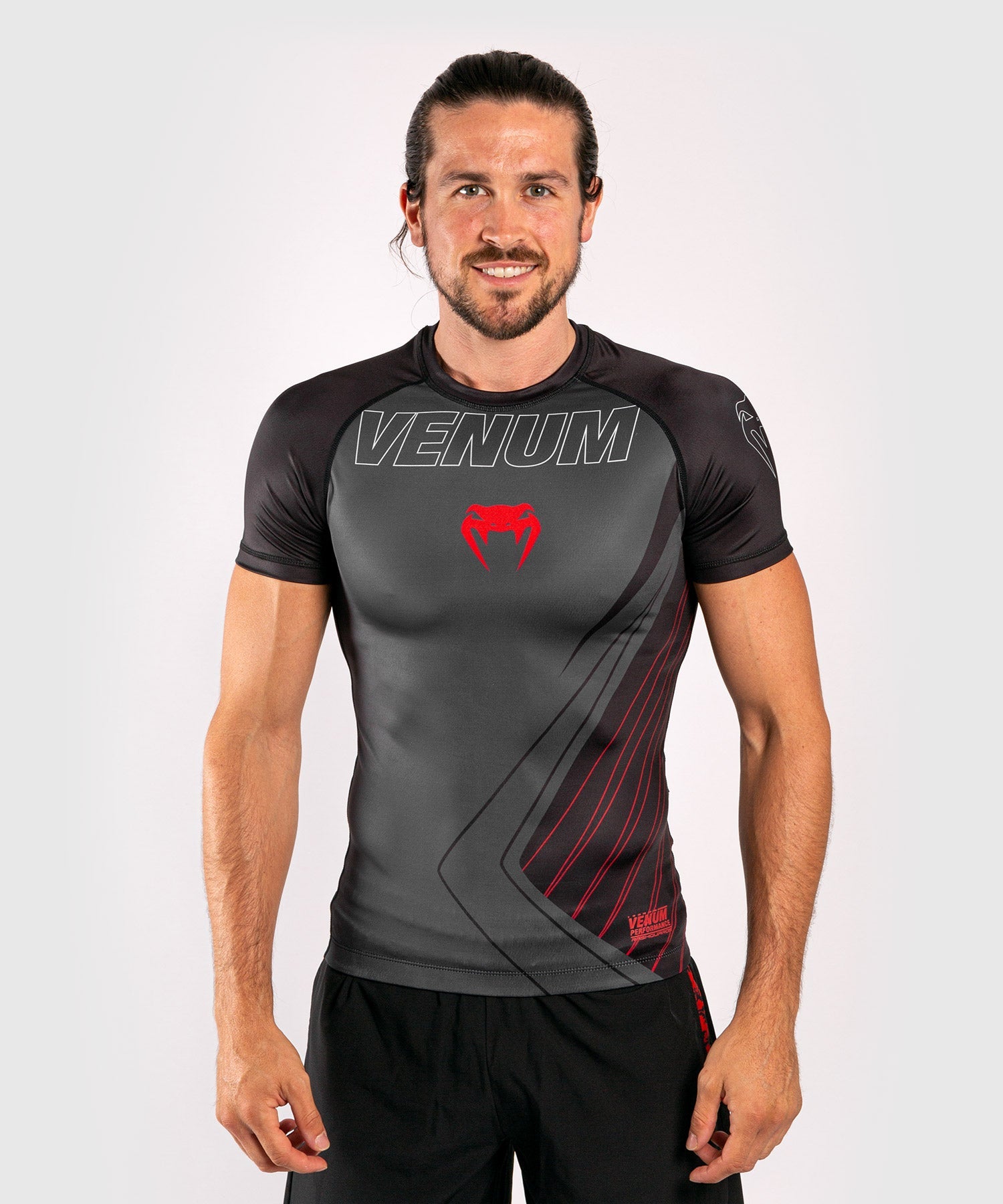 venum-contender-5-0-rashguard-kurzarm-herren-schwarz-rot image 1
