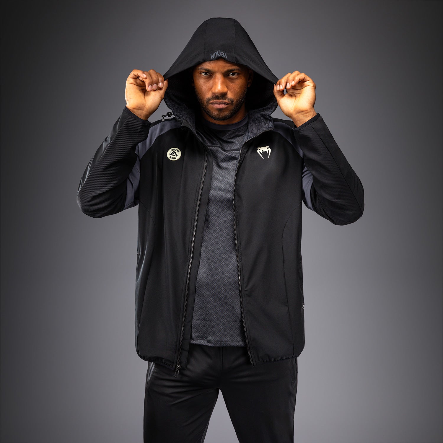 venum-x-roger-gracie-academy-trackjacke-schwarz image 2