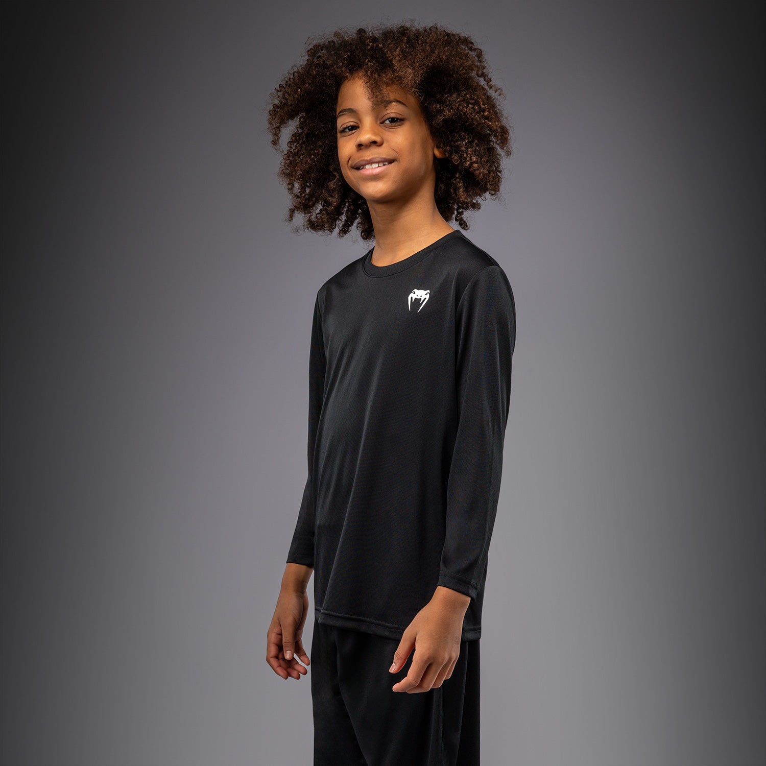venum-lineup-t-shirt-langarm-f-r-kinder-schwarz-wei image 2