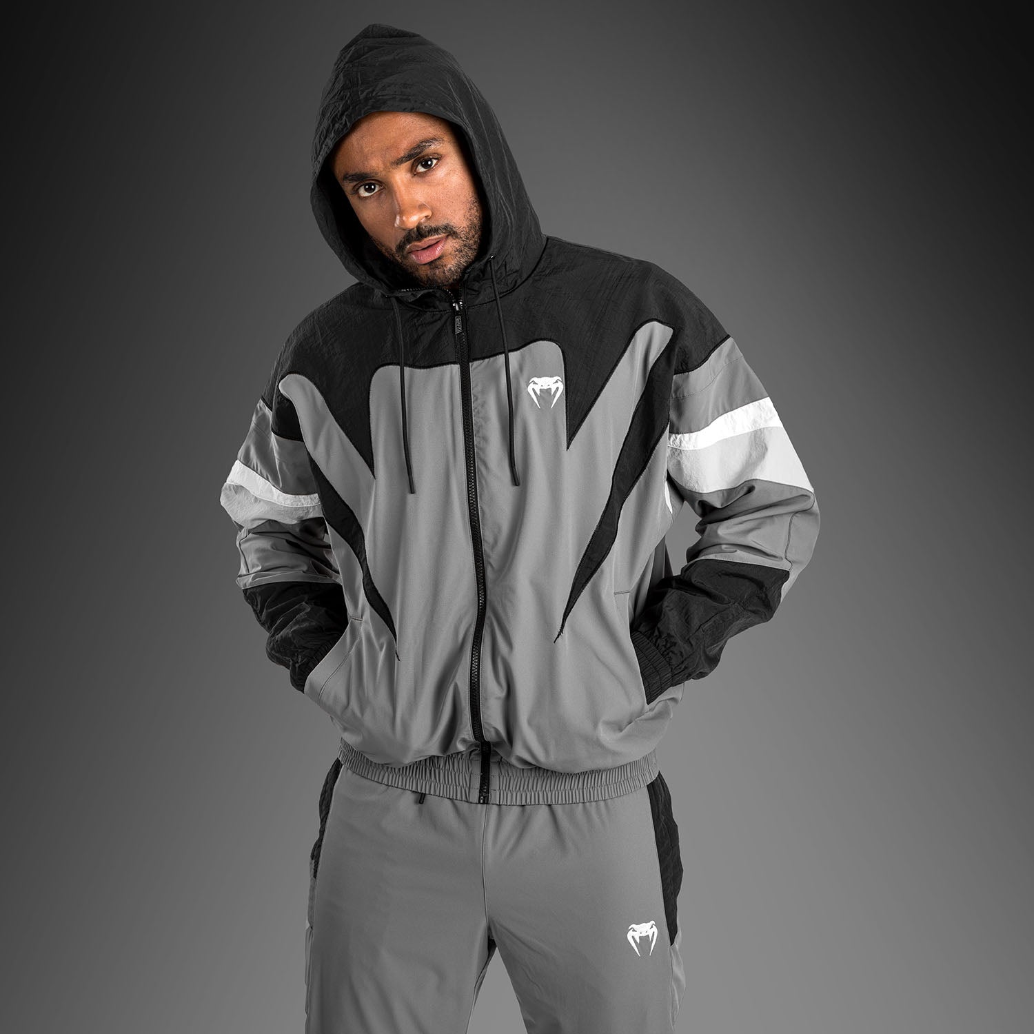 venum-attack-90-trainingsanzug-jacke-grau-herren image 2