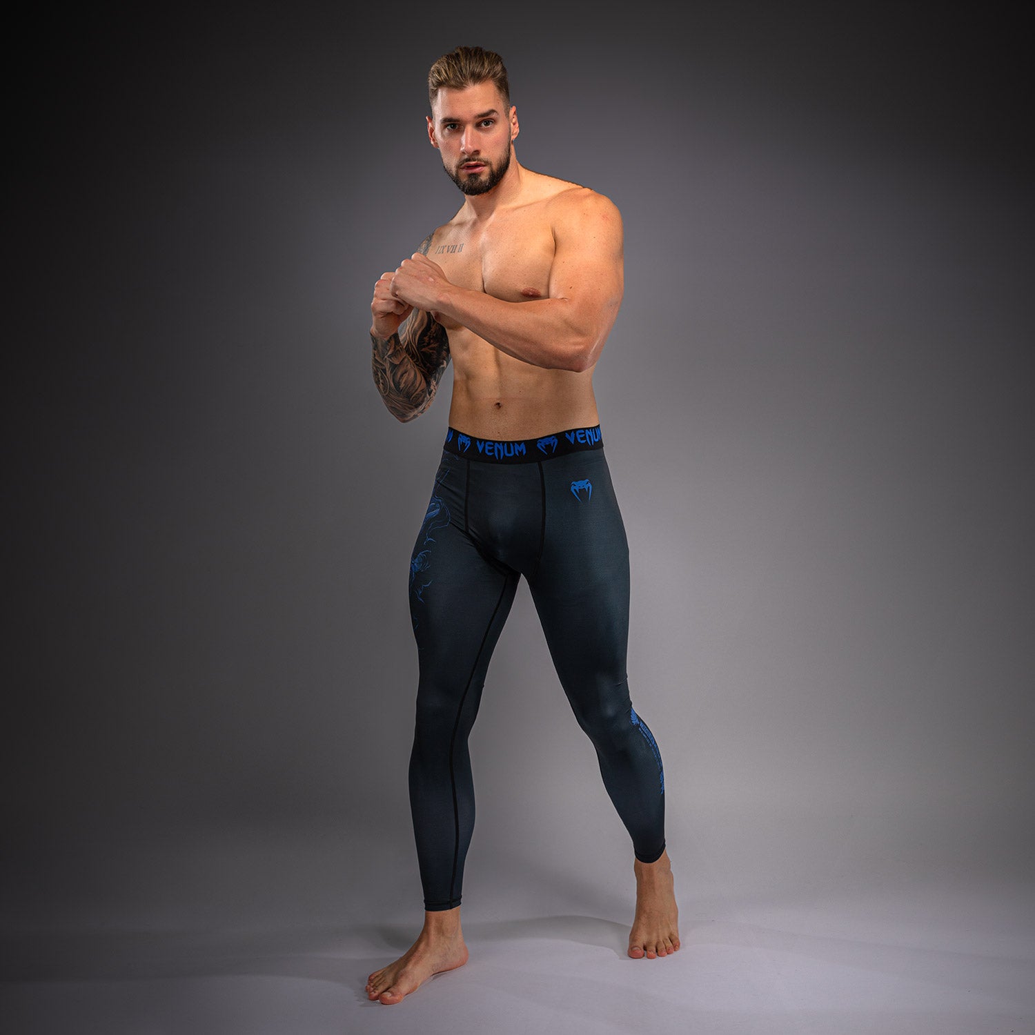venum-thunder-dragon-spats-herren-kompressionstights-schwarz-k-nigsblau image 2