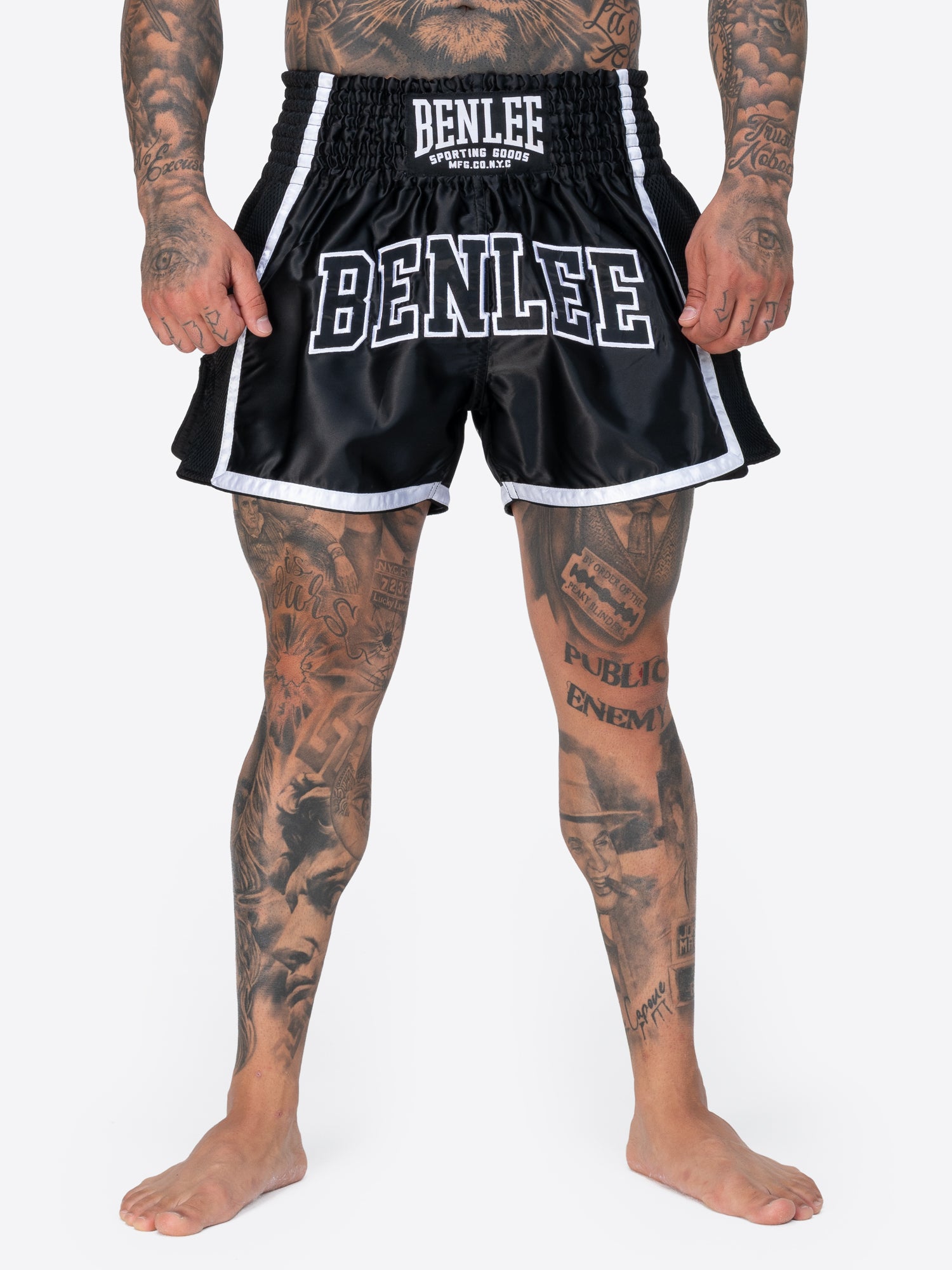 benlee-dagett-muay-thai-shorts-satin-thaiboxhose-mit-seitenschlitz image 1