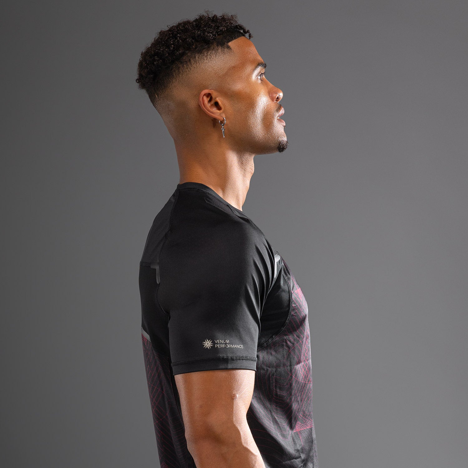 venum-g-fit-air-herren-dry-tech-t-shirt-tiefschwarz-feuerrot image 4