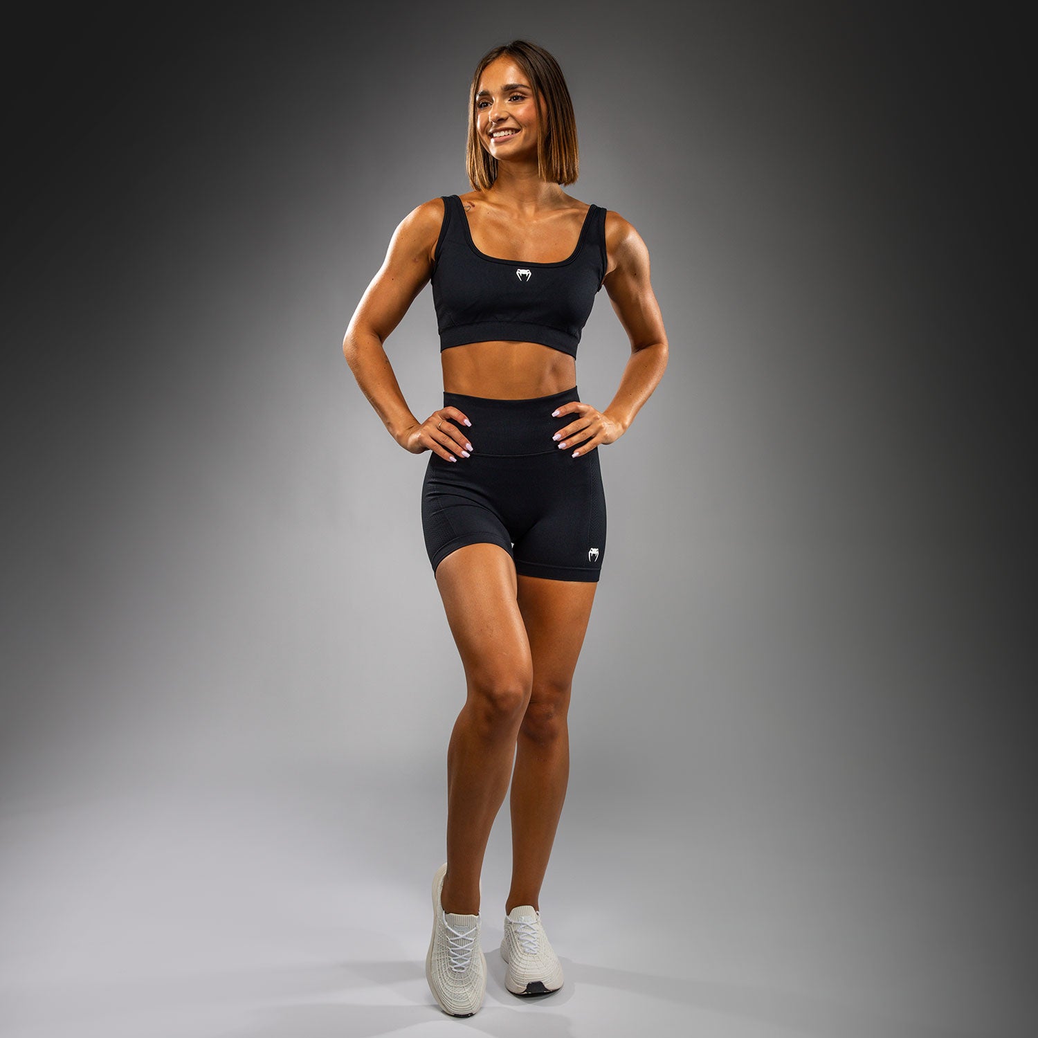 venum-sculpt-long-sport-bh-schwarz-wei image 7