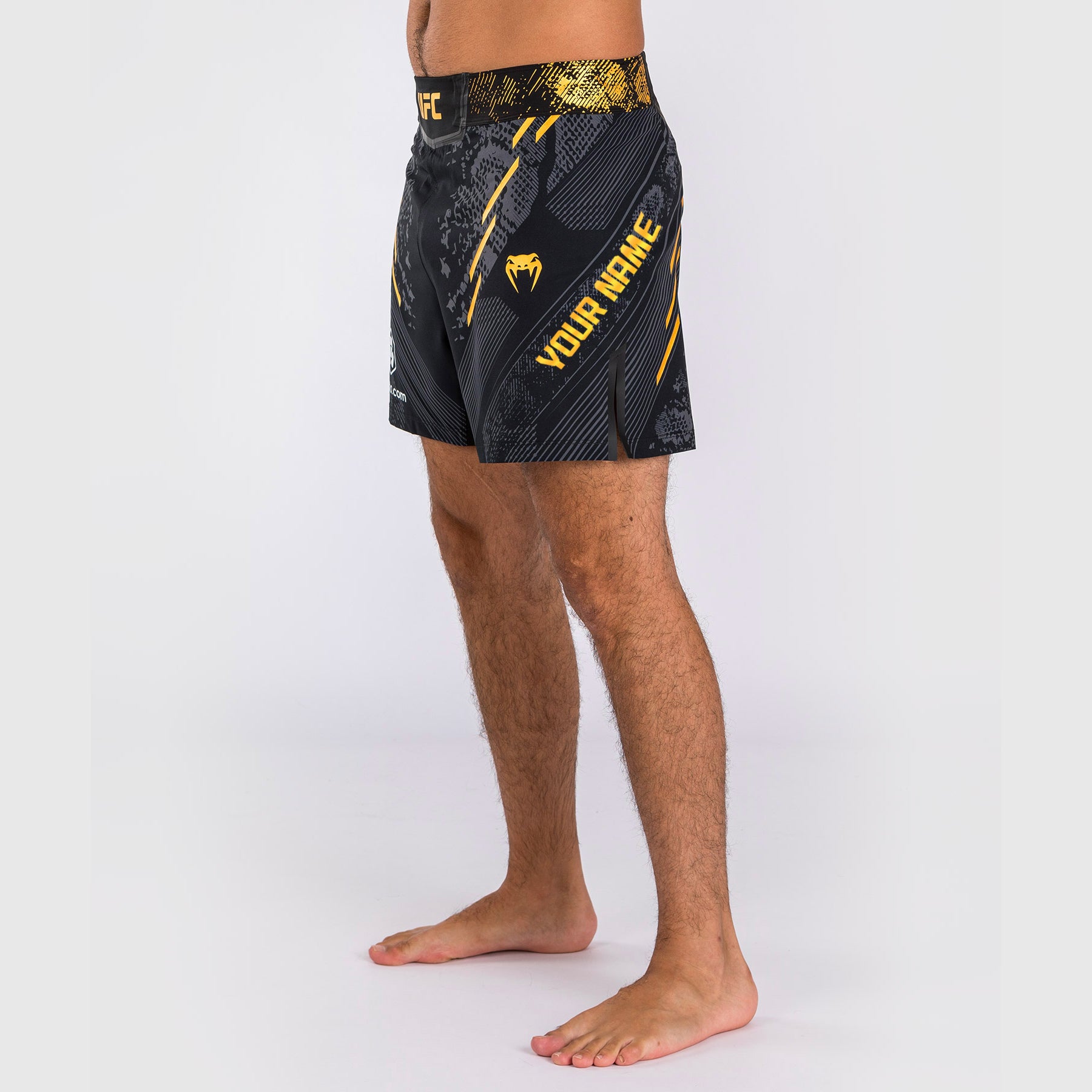 ufc-adrenaline-by-venum-authentic-fight-night-kampfshorts-schwarz-gold-kurze-pas image 1