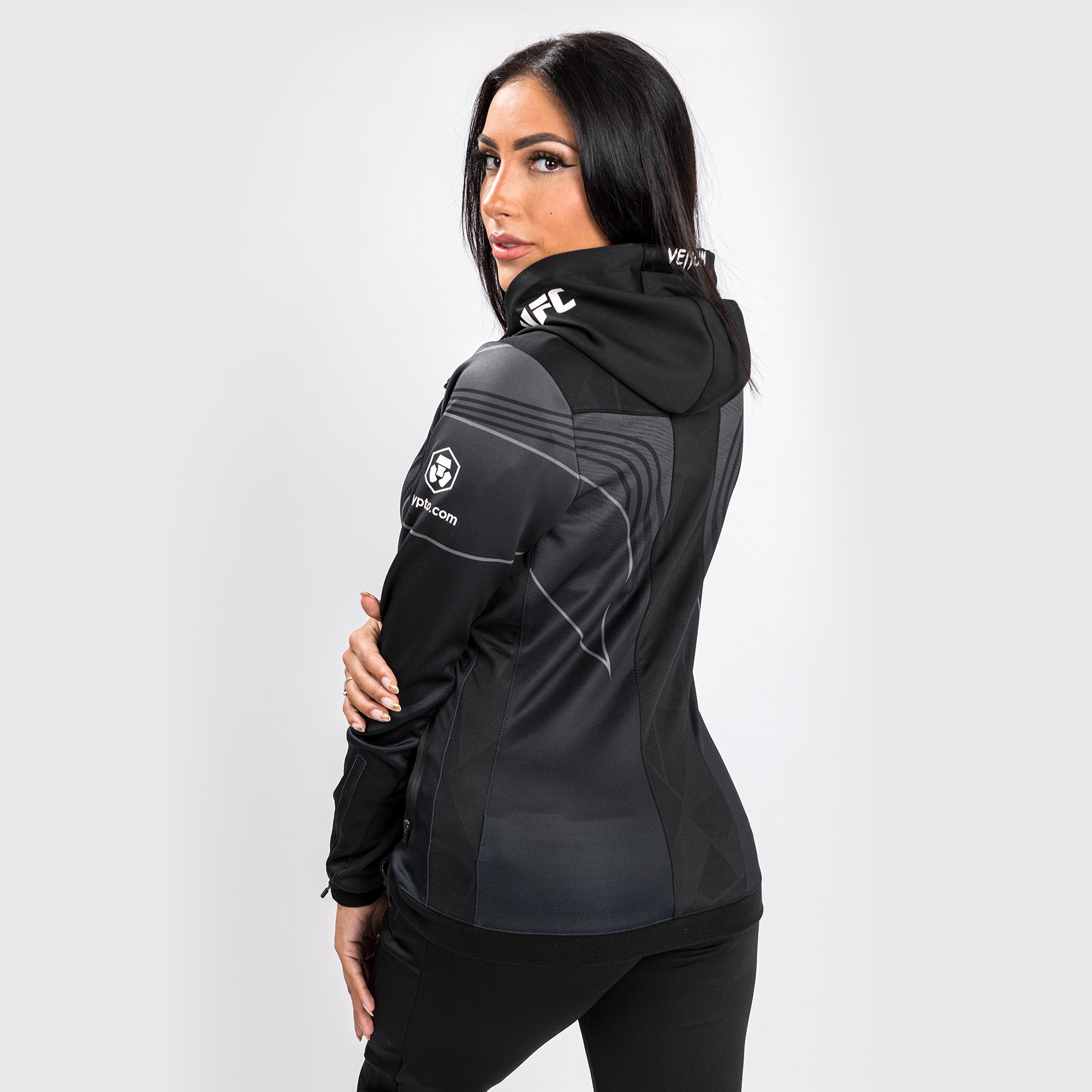 venum-ufc-authentic-fight-night-2-0-damen-walkout-hoodie-schwarz image 3