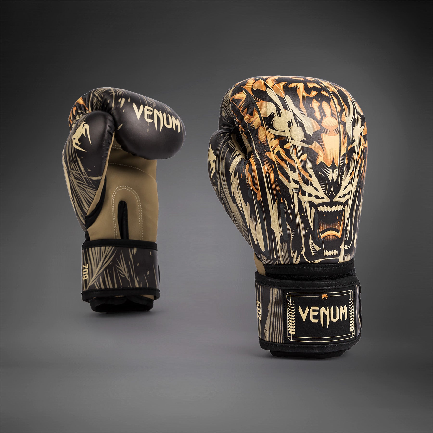 venum-tiger-kinder-boxhandschuhe-schwarz-neon-orange image 3