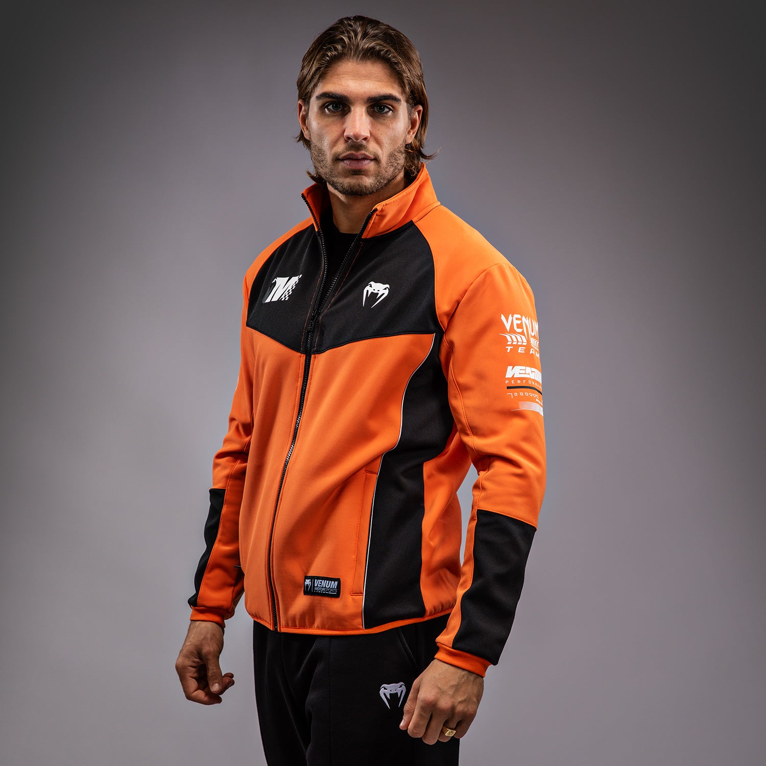 venum-motorsport-softshell-jacke-tangerine-orange image 2