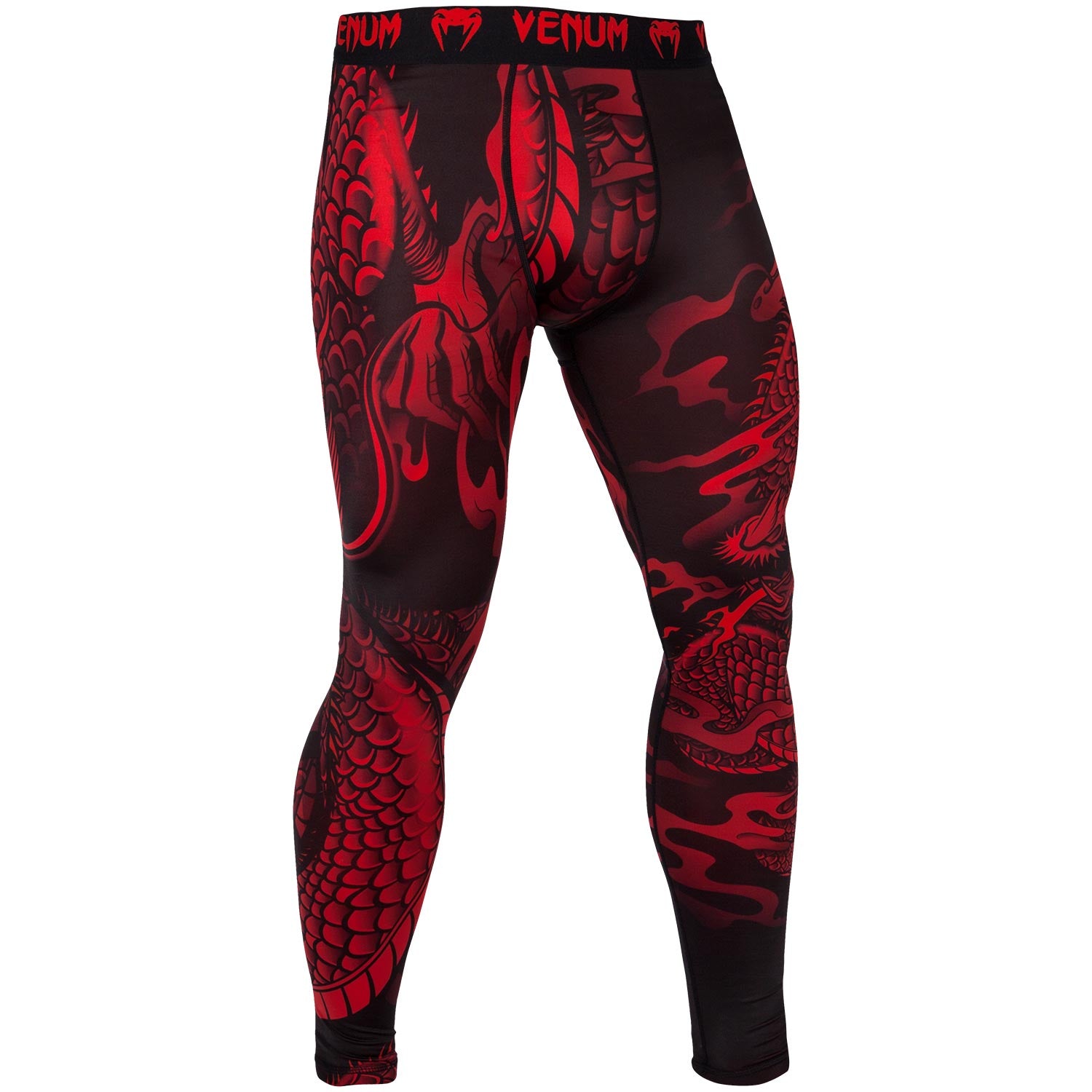 venum-dragon-s-flight-kompressionshose-schwarz-rot image 2