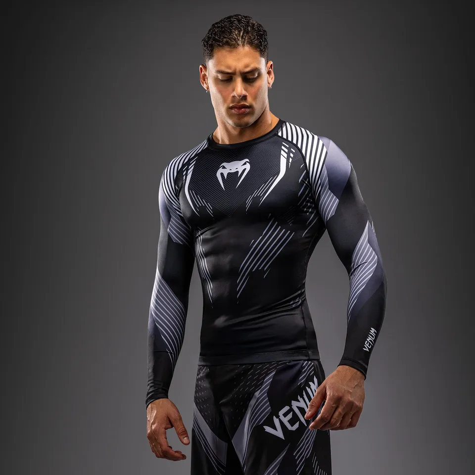 venum-no-gi-6-0-langarm-rashguard-herren-schwarz-wei image 1