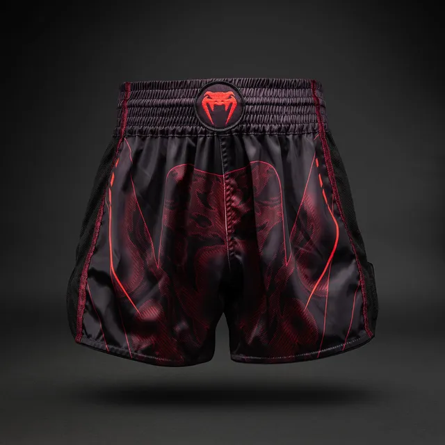venum-spectre-muay-thai-shorts-schwarz-rot image 1