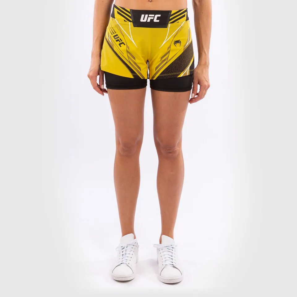 ufc-venum-authentic-fight-night-damen-shorts-short-fit-gelb image 1