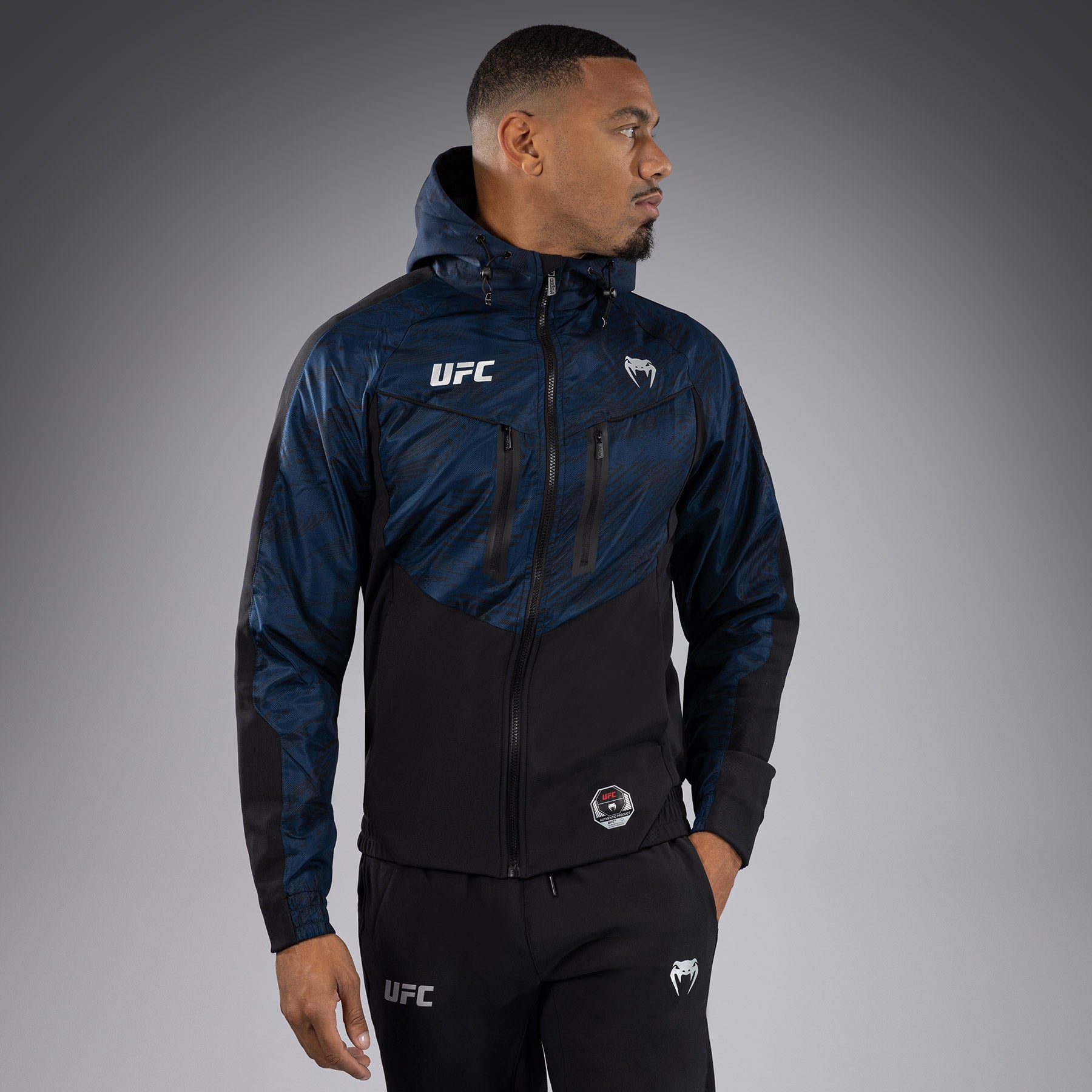 ufc-fusion-by-venum-fight-week-herren-zip-hoodie-ozeanisches-blau image 1