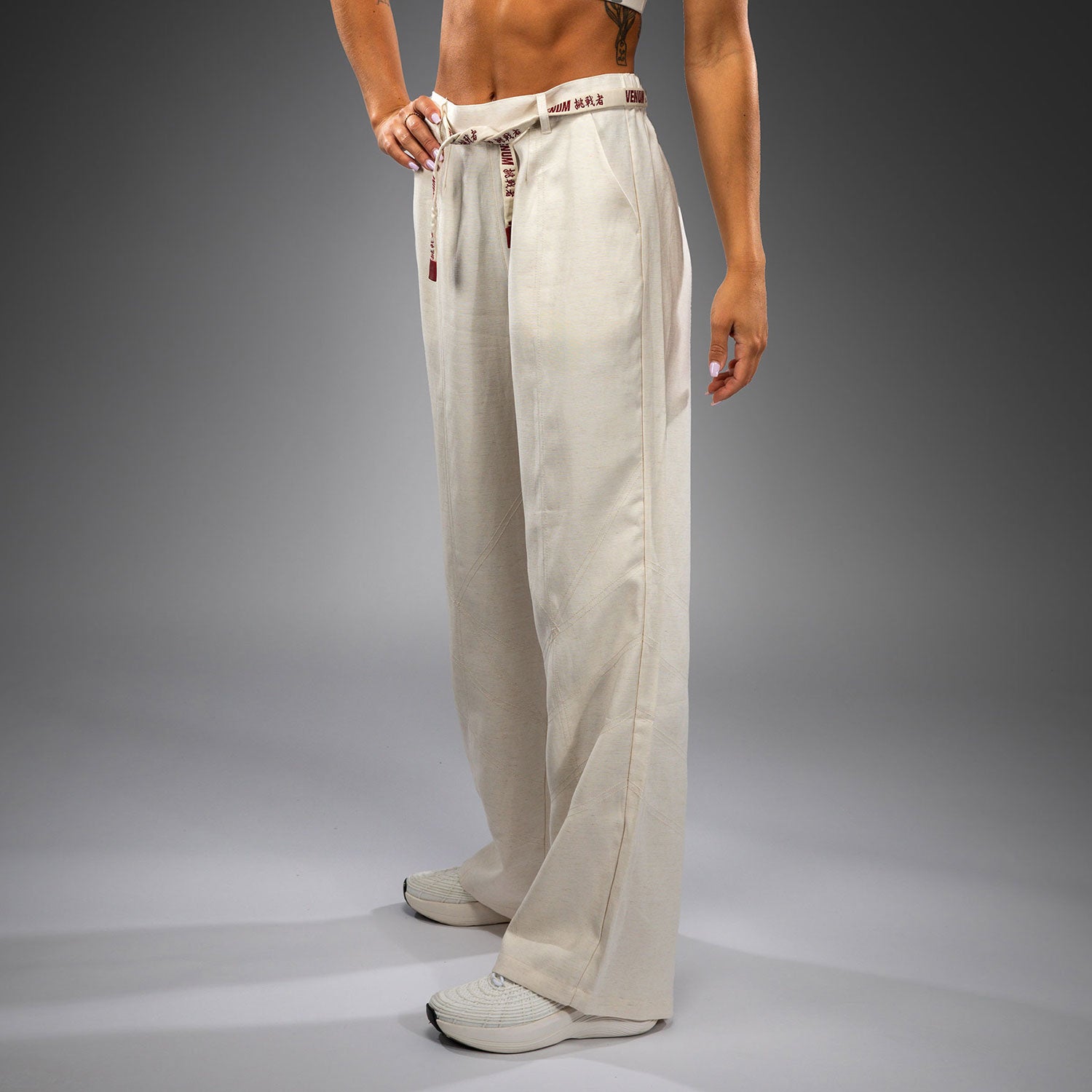venum-serpenti-damen-hose-elfenbein-burgunder image 5