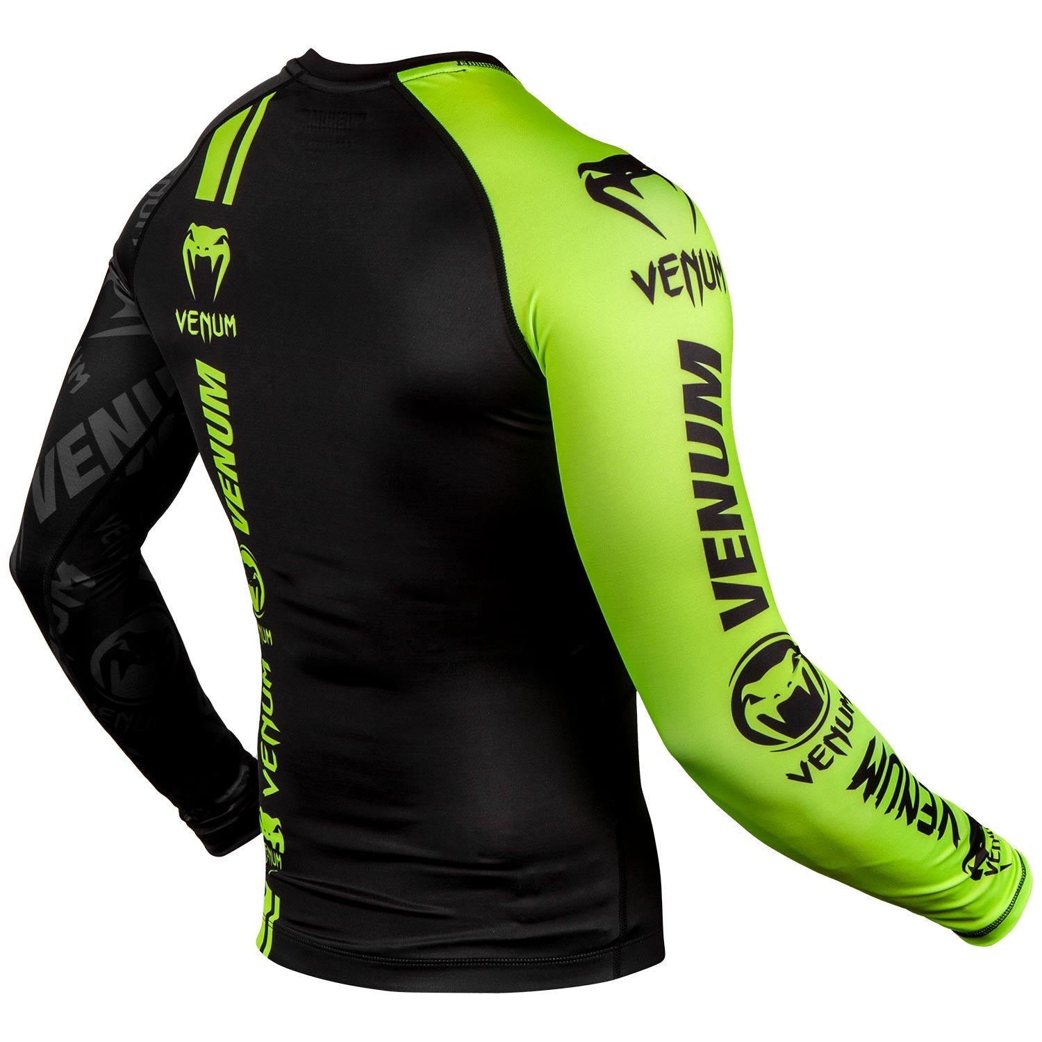 venum-logos-rashguard-langarm-schwarz-neongelb image 3