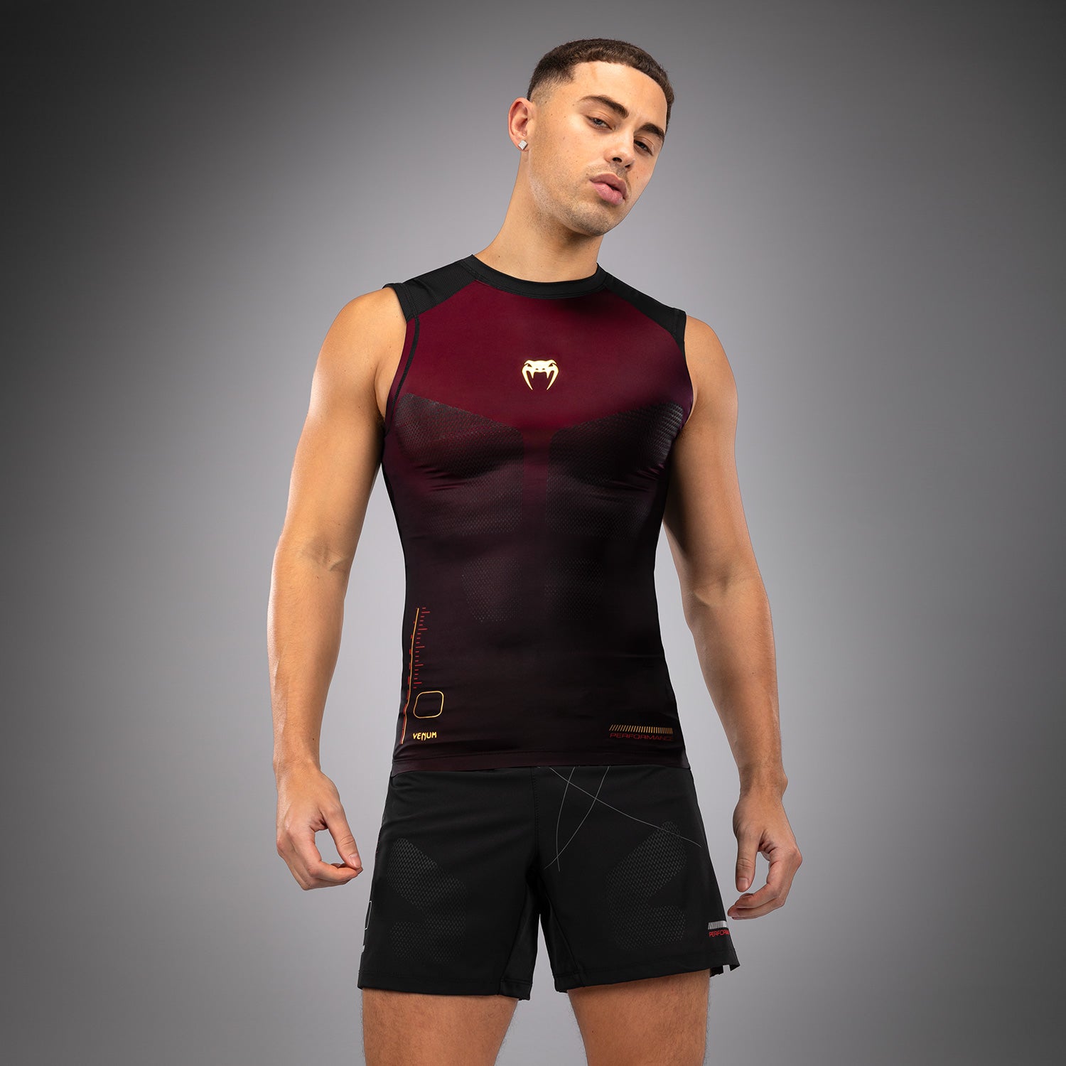 venum-tactical-xt-rmellos-rashguard-herren-schwarz-burgund-gold image 1