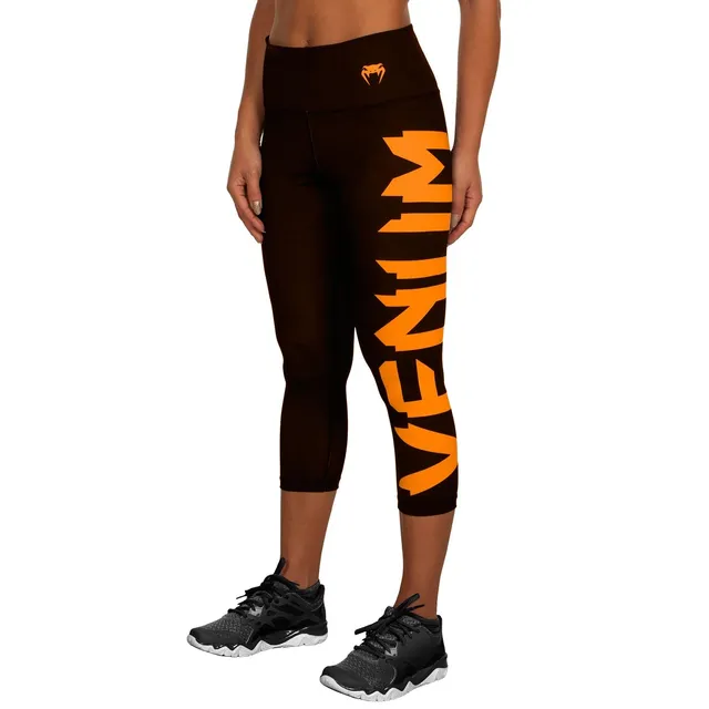 venum-giant-kurze-leggings-crops-schwarz-orange image 1