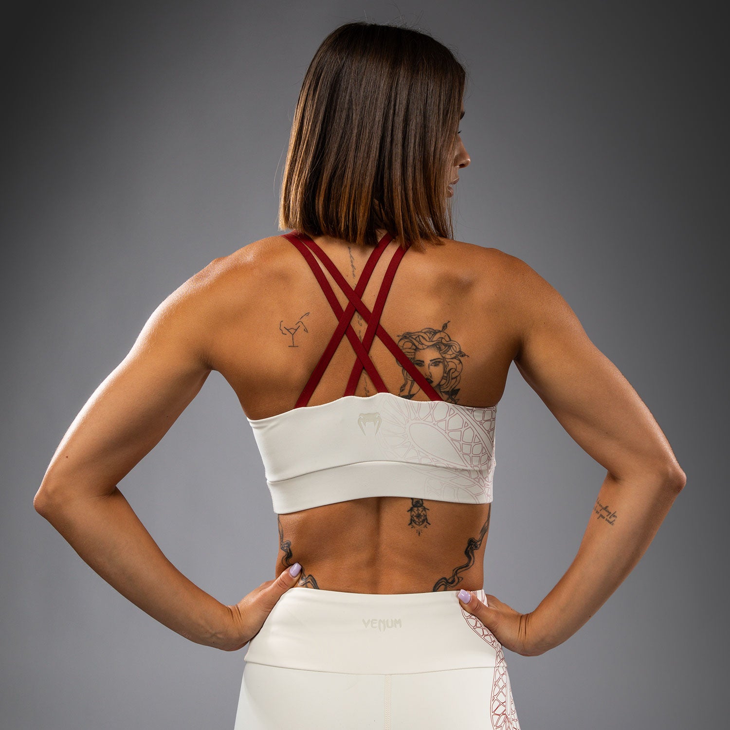 venum-serpenti-damen-sport-bh-elfenbein-burgunder image 3