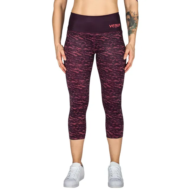 venum-camoline-cropped-leggings-schwarz-koralle image 1