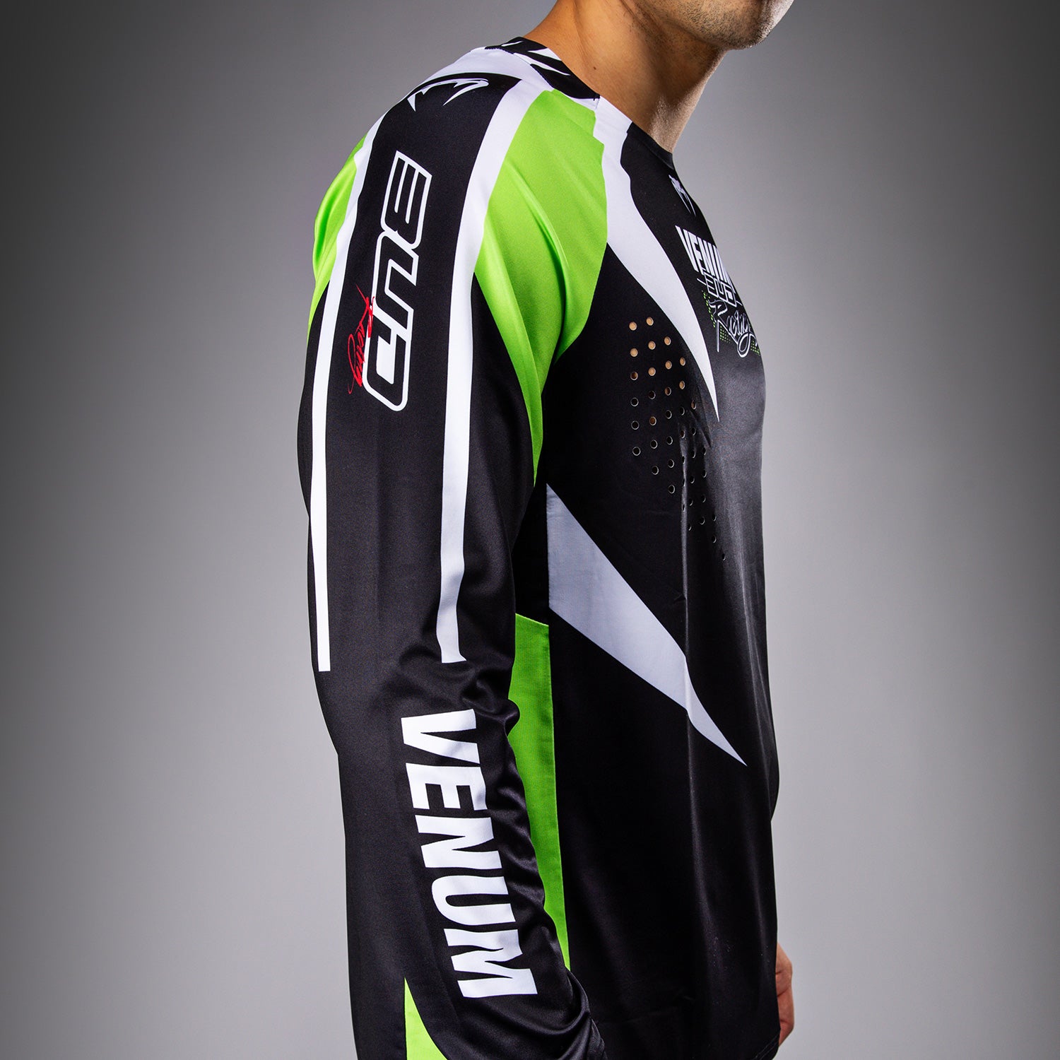 venum-x-bud-racing-dry-tech-t-shirt-herren-schwarz-wei-limettengr-n image 6