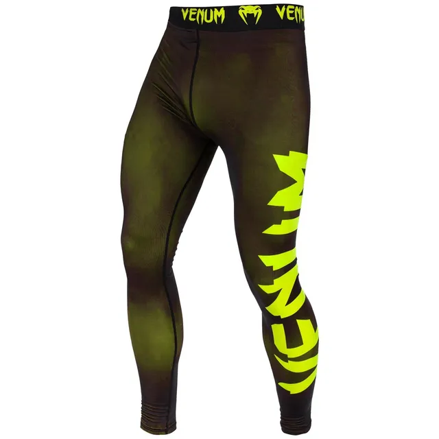 venum-giant-spats-kompressionhose-schwarz-neongelb image 1