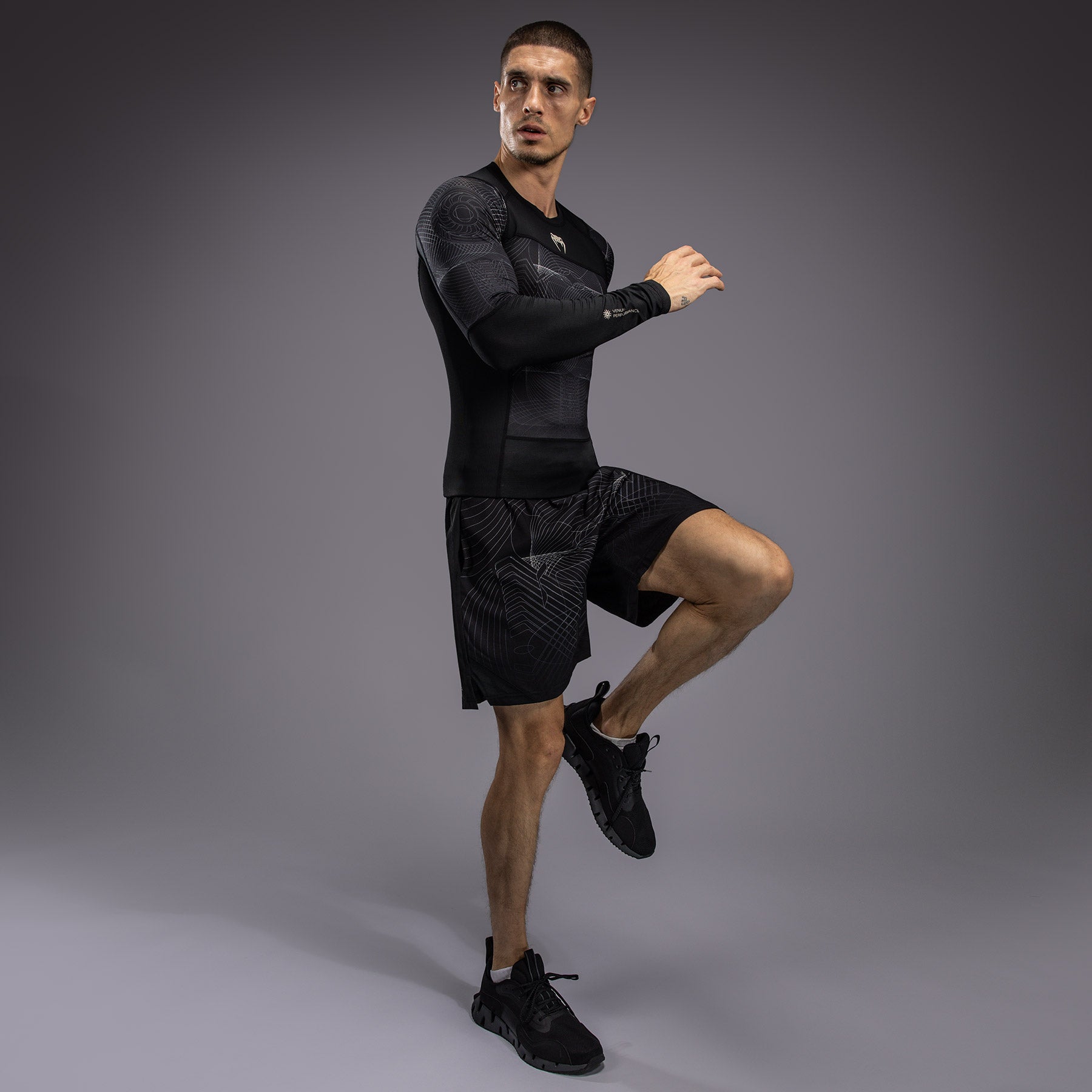 venum-g-fit-air-langarm-rashguard-herren-tiefschwarz-w-stensand image 2