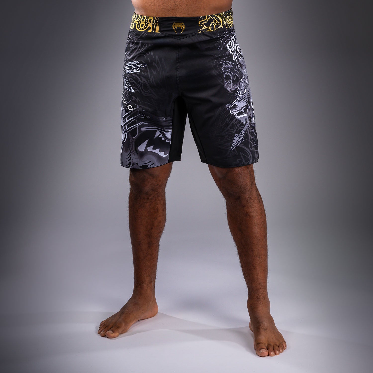 venum-wolf-atak-fightshorts-herren-schwarz-grau image 1