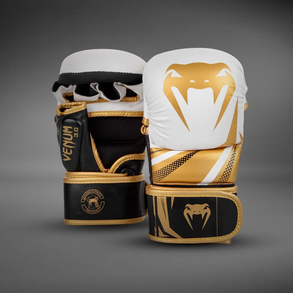 venum-challenger-3-0-mma-sparringhandschuhe-wei-schwarz-gold image 1
