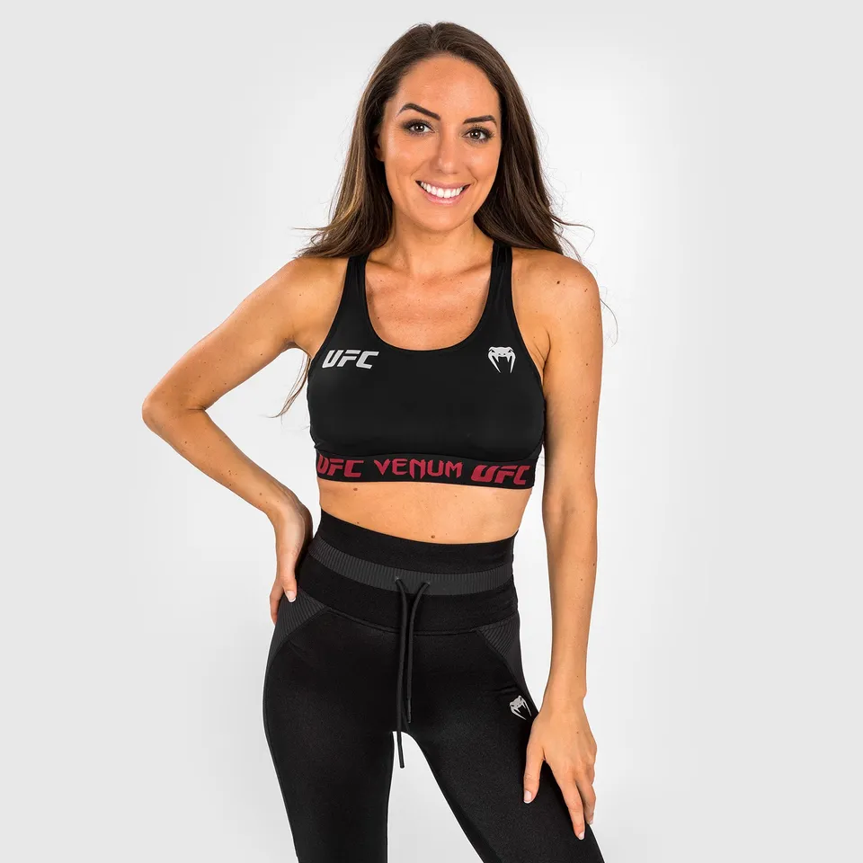 ufc-venum-authentic-fight-week-2-0-damen-sport-bh-schwarz-rot image 1