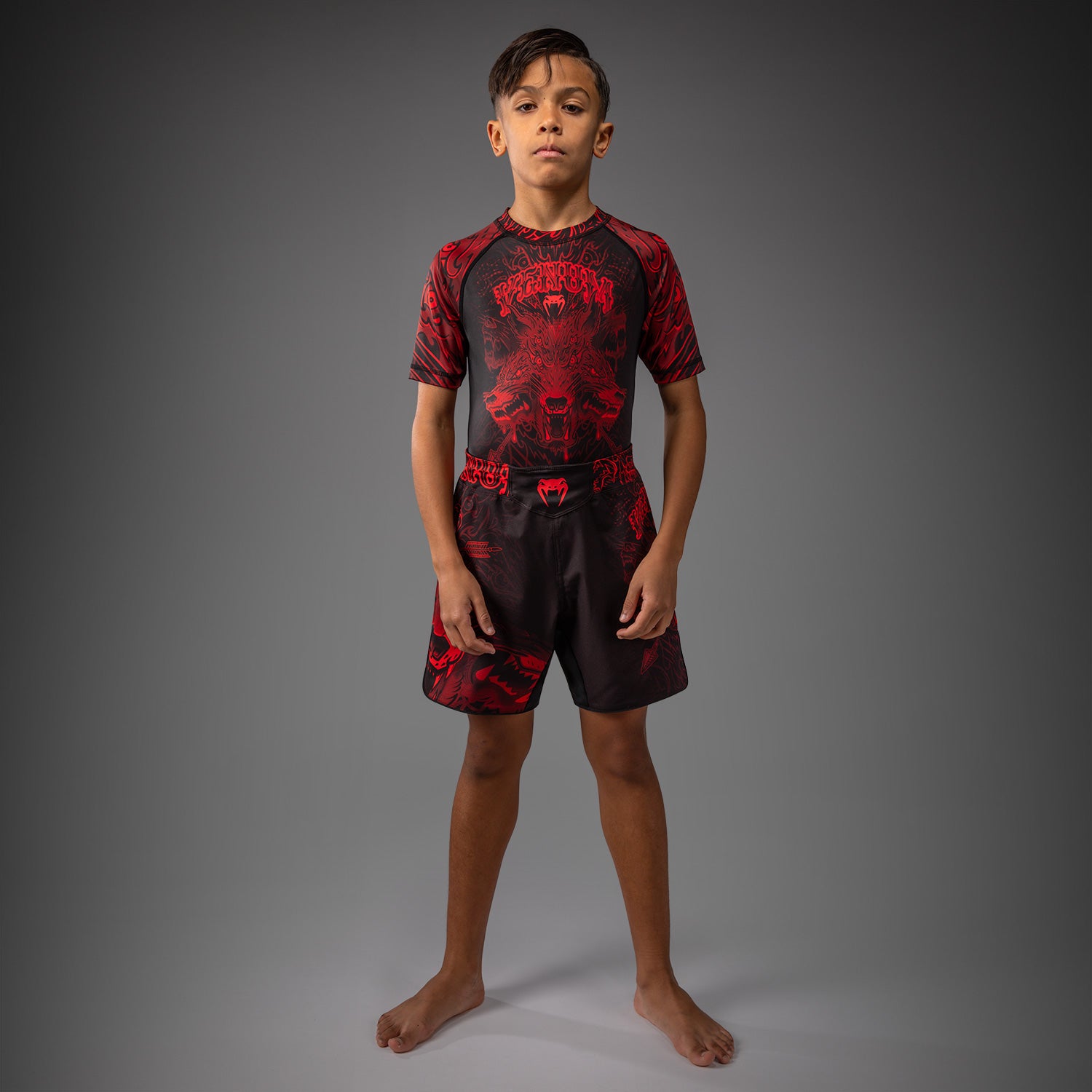 venum-wolf-atak-kinder-fightshorts-schwarz-rot image 2