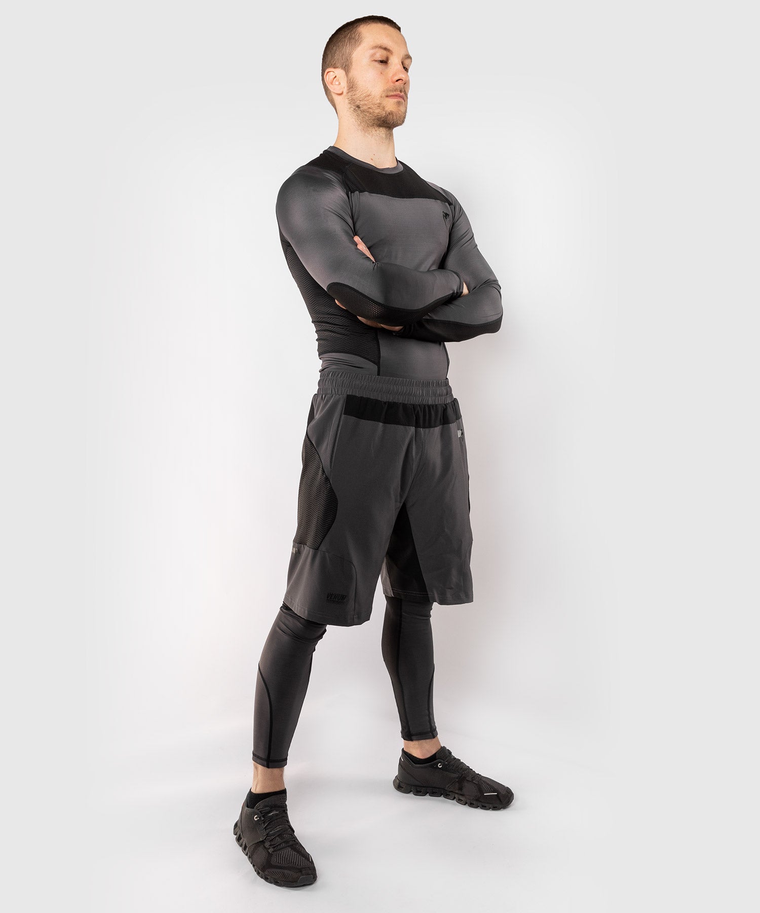 venum-g-fit-rashguard-langarm-grau-schwarz image 6