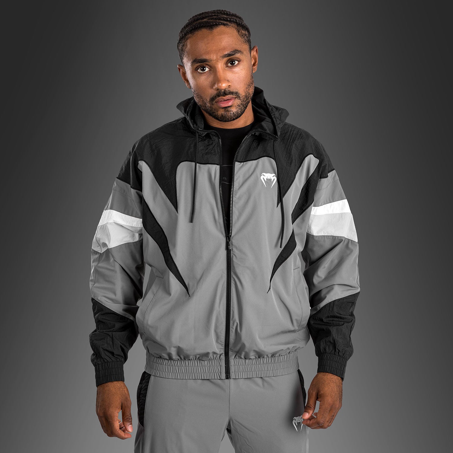 venum-attack-90-trainingsanzug-jacke-grau-herren image 3