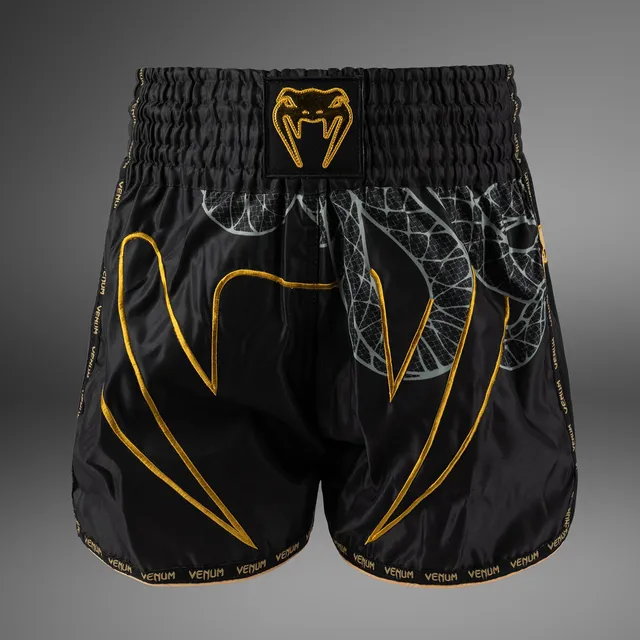 venum-serpenti-muay-thai-shorts-schwarz-silber-gold image 1