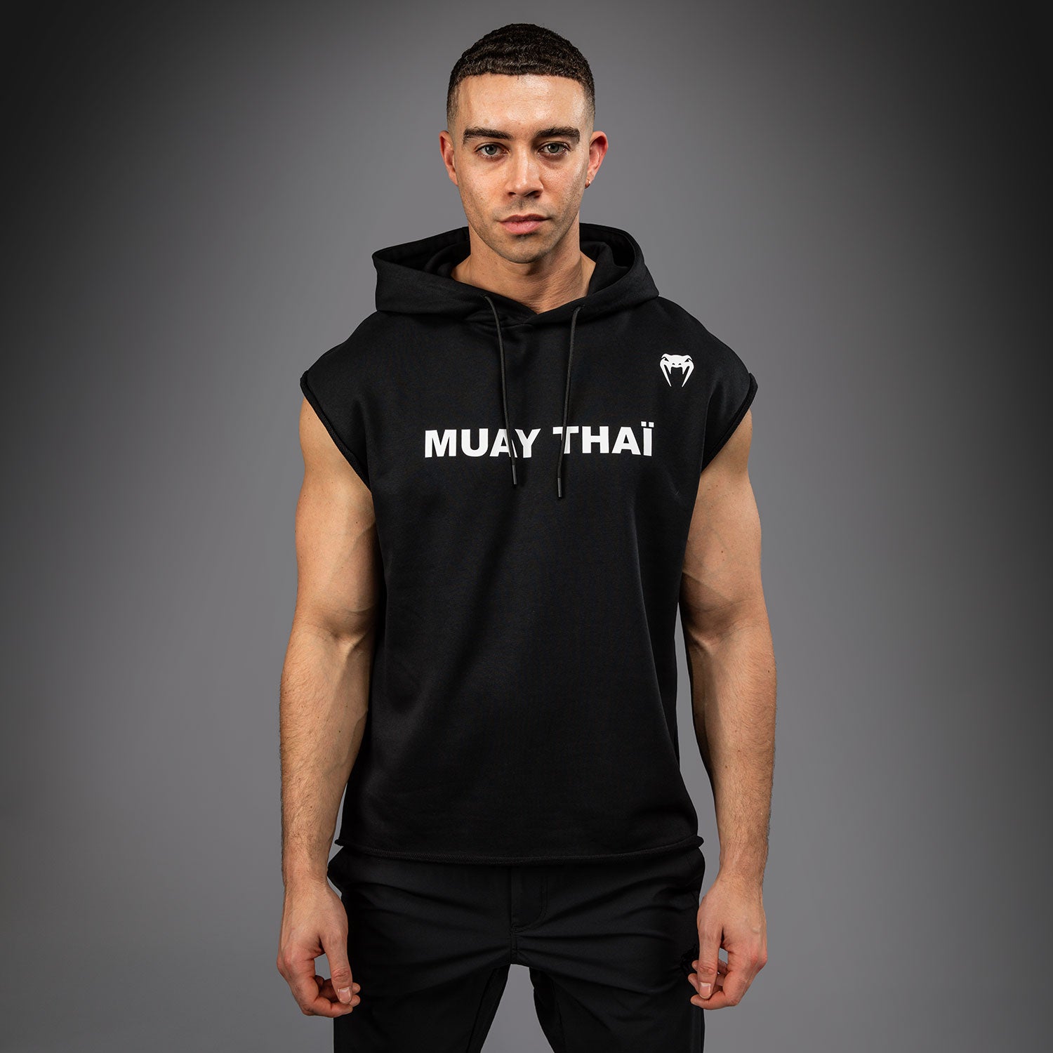 venum-muay-thai-vt-rmelloser-hoodie-herren-schwarz-wei image 1