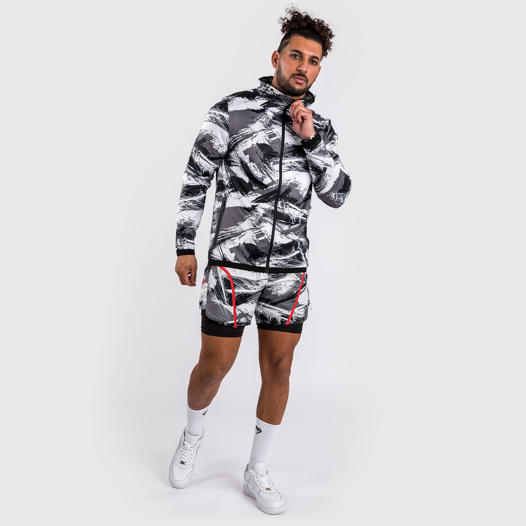 venum-electron-3-0-hoodie-mit-rei-verschluss-grau-rot-herren image 1