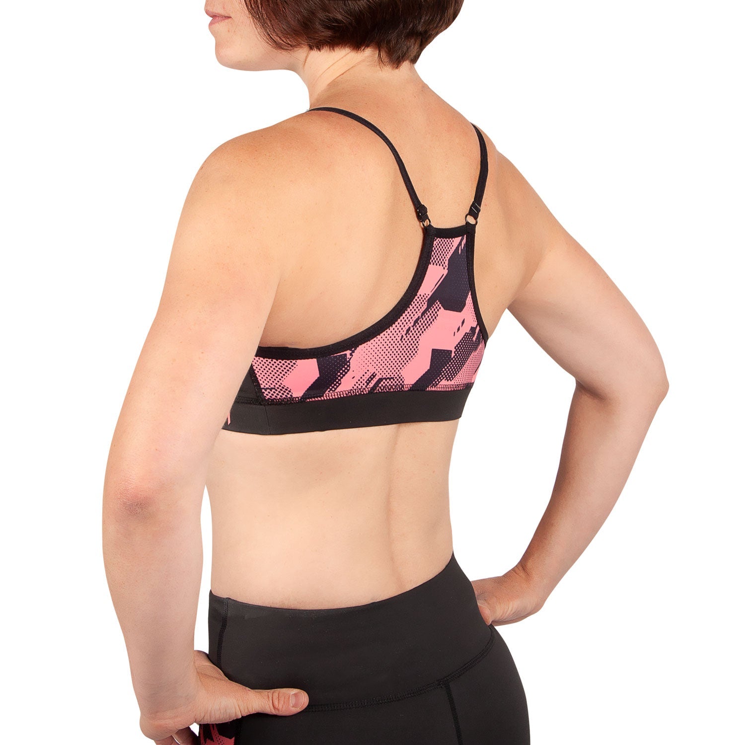 venum-tecmo-sport-bh-damen-schwarz-rosa image 2
