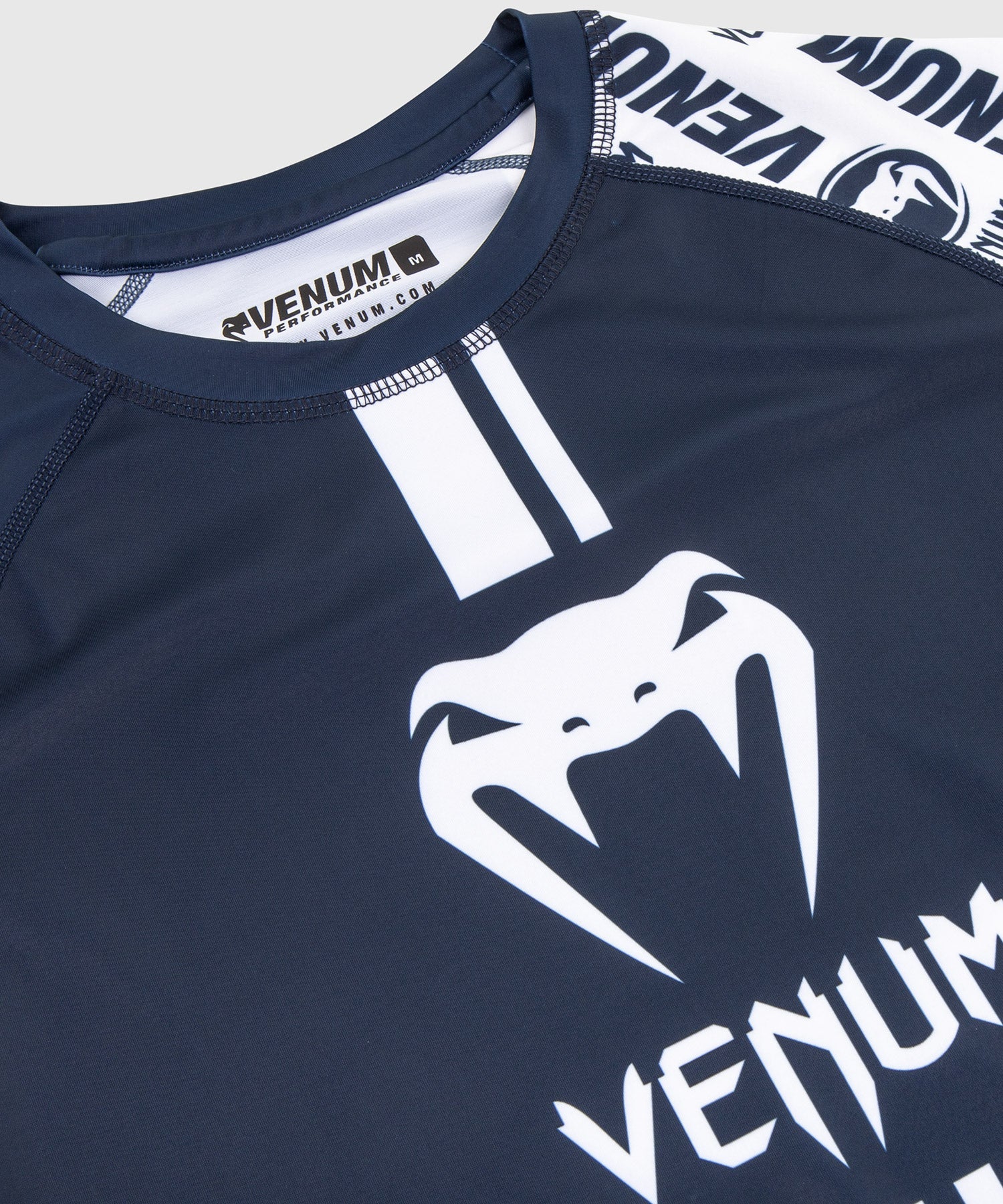 venum-logos-rashguard-kurzarm-herren-marineblau-wei image 5
