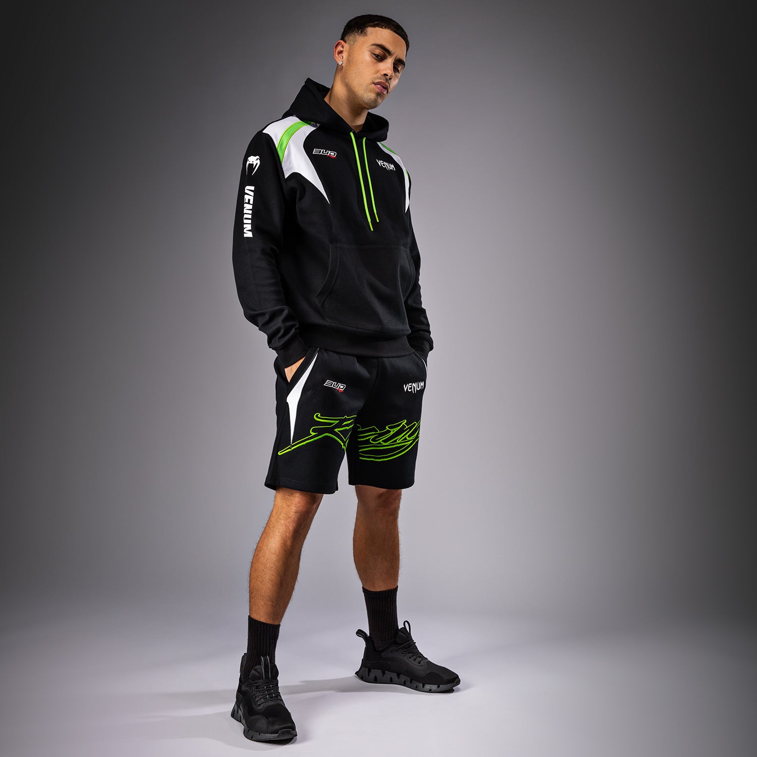 venum-x-bud-racing-baumwoll-shorts-herren-schwarz-wei-limettengr-n image 5