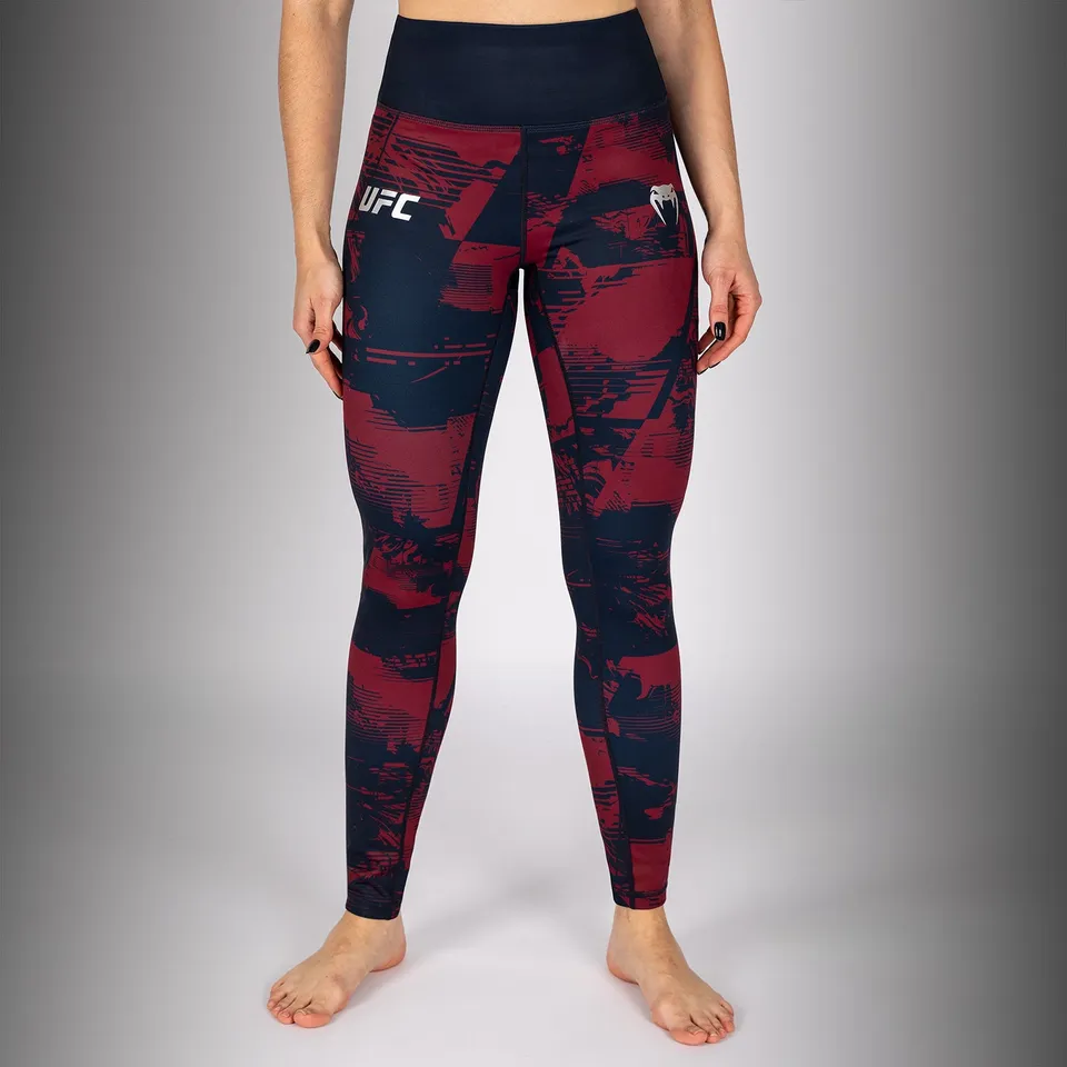 ufc-zenith-by-venum-authentic-fight-week-damen-leggings-marineblau-bordeauxrot-s image 1