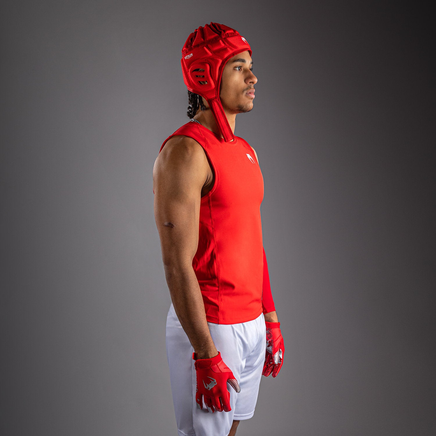 venum-elite-fu-ball-rmelloses-kompressionsshirt-rot-f-r-herren image 3
