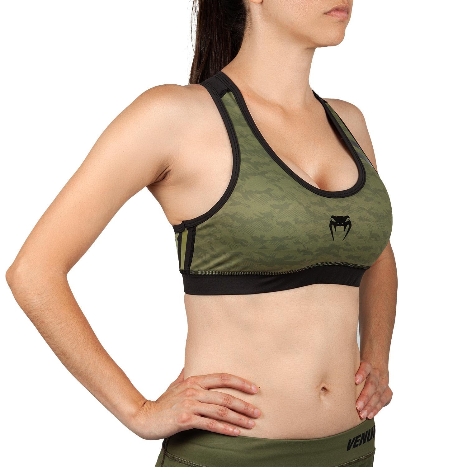 venum-power-2-0-sport-bh-damen-khaki-schwarz image 2