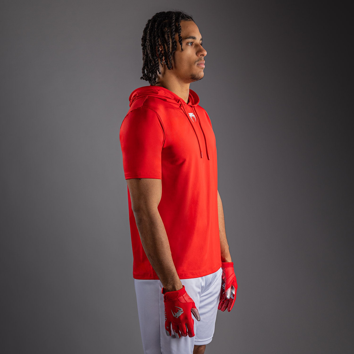 venum-elite-kurzarm-dry-tech-kapuzenpullover-rot image 3