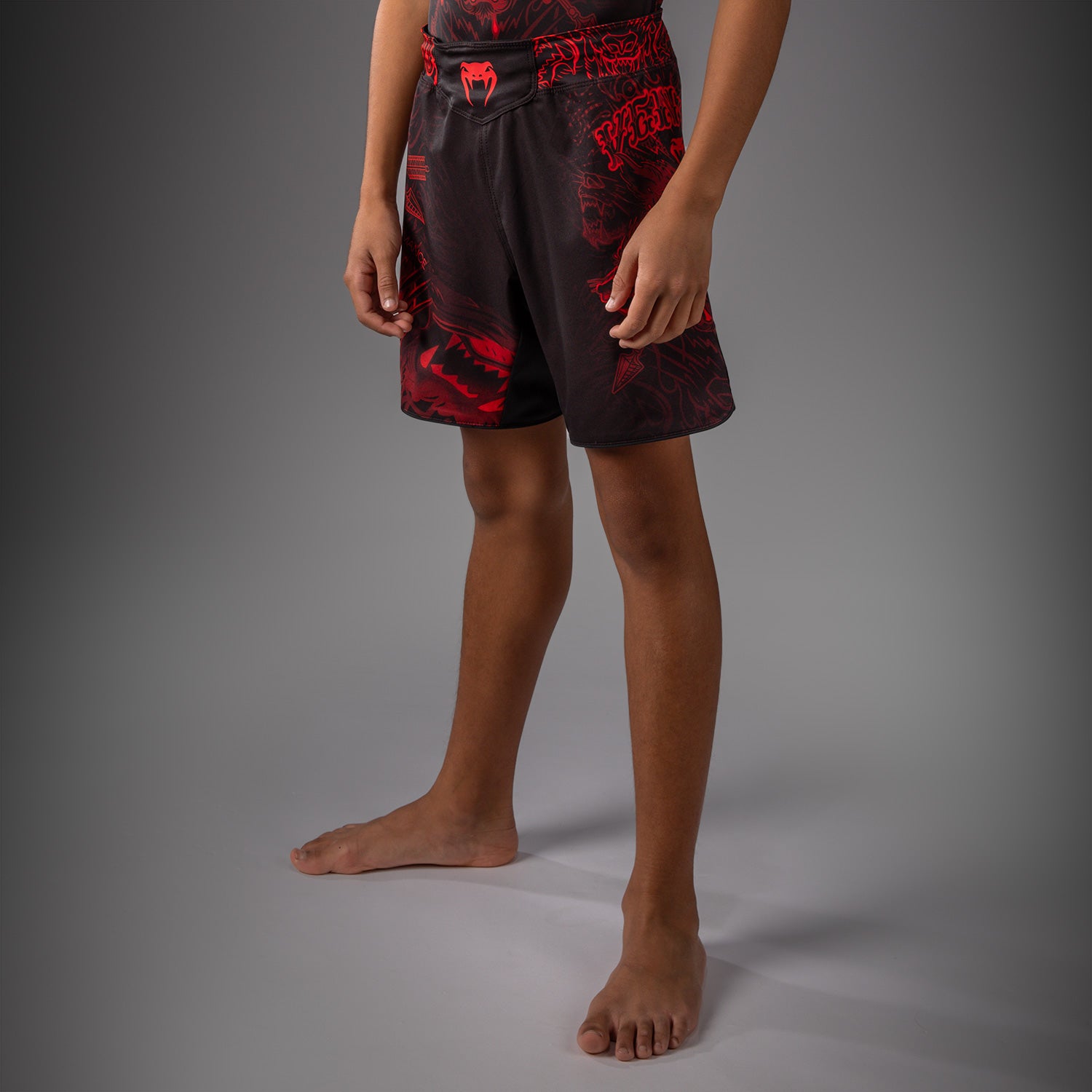 venum-wolf-atak-kinder-fightshorts-schwarz-rot image 3