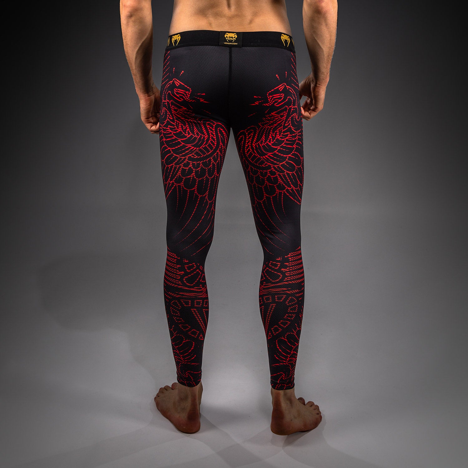venum-quetzal-fury-spats-kompressionstights-schwarz-fury-rot-tangerine image 2