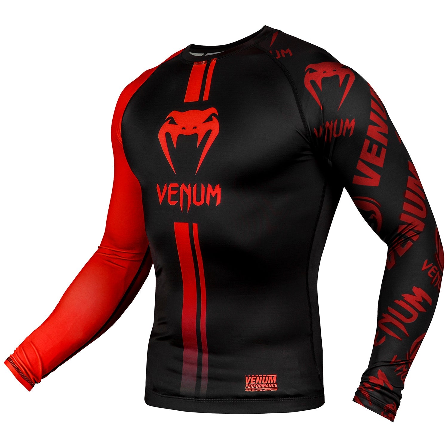 venum-logos-rashguard-langarm-schwarz-rot image 2