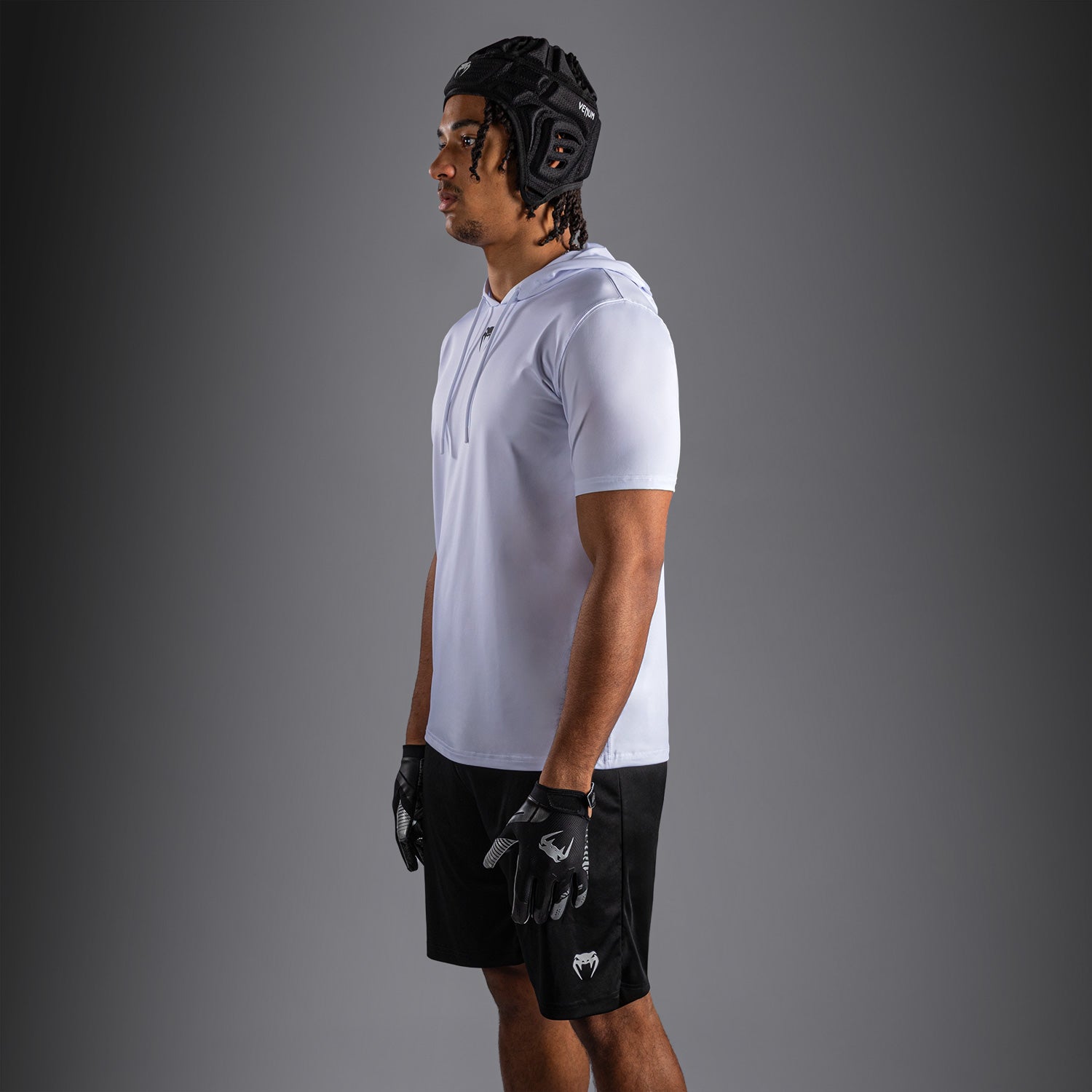 venum-elite-kurzarm-dry-tech-kapuzenpullover-wei image 3