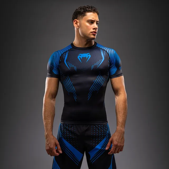 venum-no-gi-6-0-rashguard-kurzarm-schwarz-blau-f-r-herren image 1