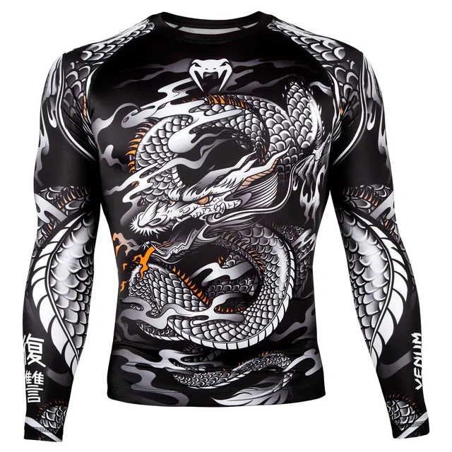 venum-dragon-s-flight-rashguard-langarm-schwarz-wei image 1