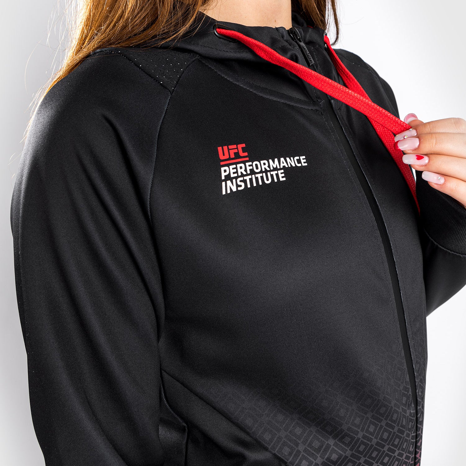 venum-ufc-performance-institute-damen-hoodie-mit-kapuze-schwarz-rot image 6