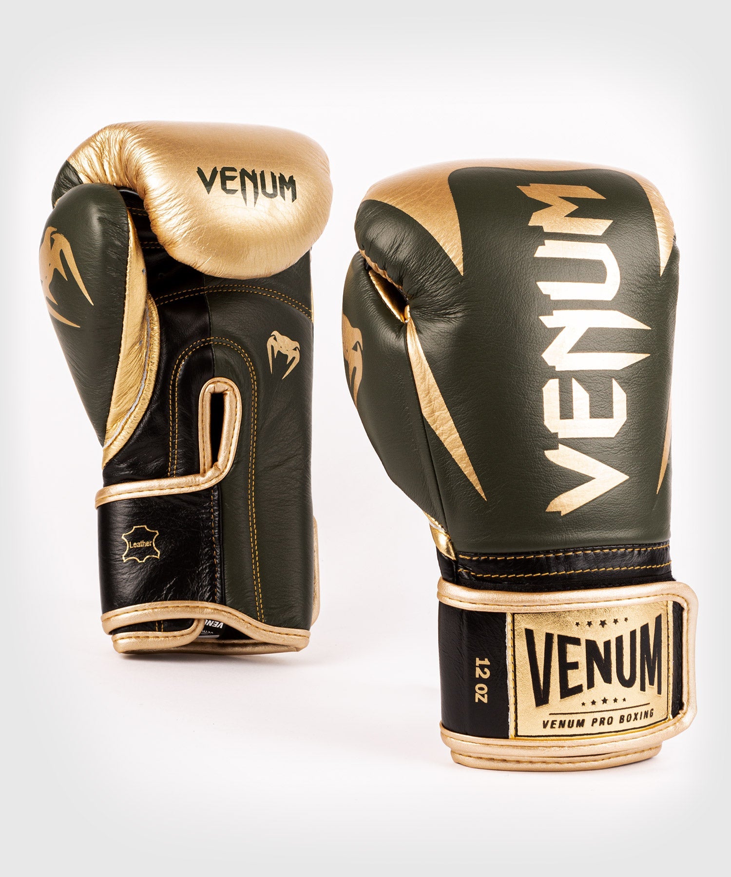 venum-hammer-professionelle-boxhandschuhe-klettverschluss-khaki-gold image 2